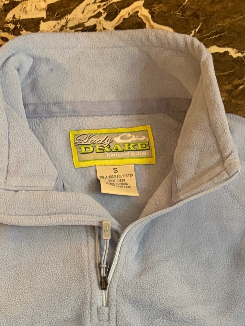 Drake Light Blue Fleece Quarter-Zip Pullover